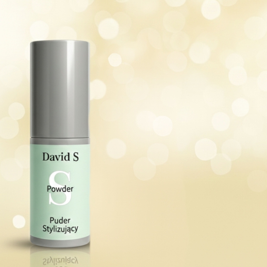 Puder stylizujący David S – eleganckie opakowanie na złotym tle